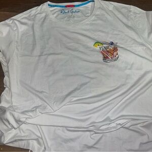 Robert Graham White Tee with Vibrant Drink Design